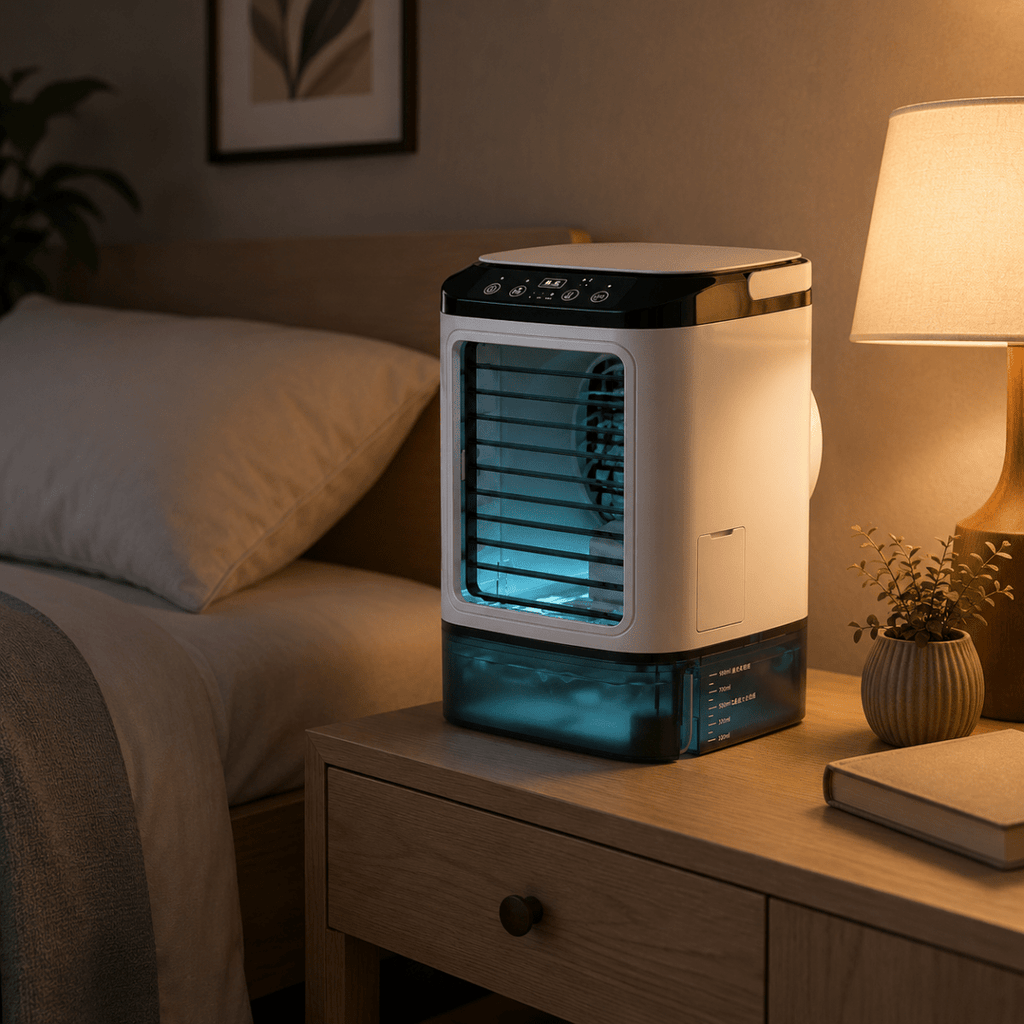 Portable Cooling Fan with Refreshing Spray Function