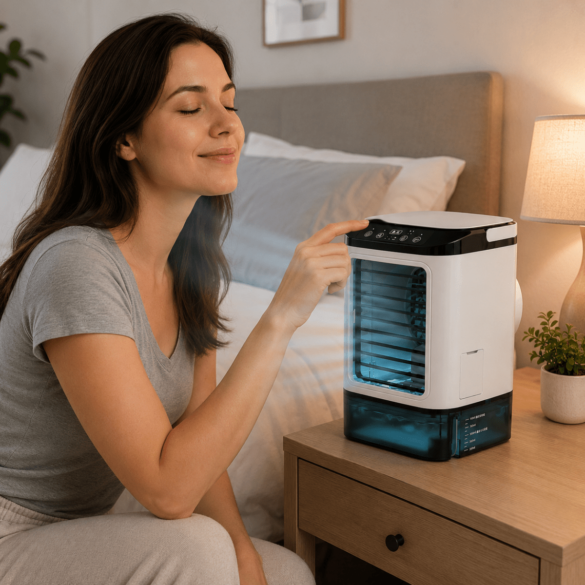 Portable Cooling Fan with Refreshing Spray Function