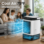 Portable Cooling Fan with Refreshing Spray Function