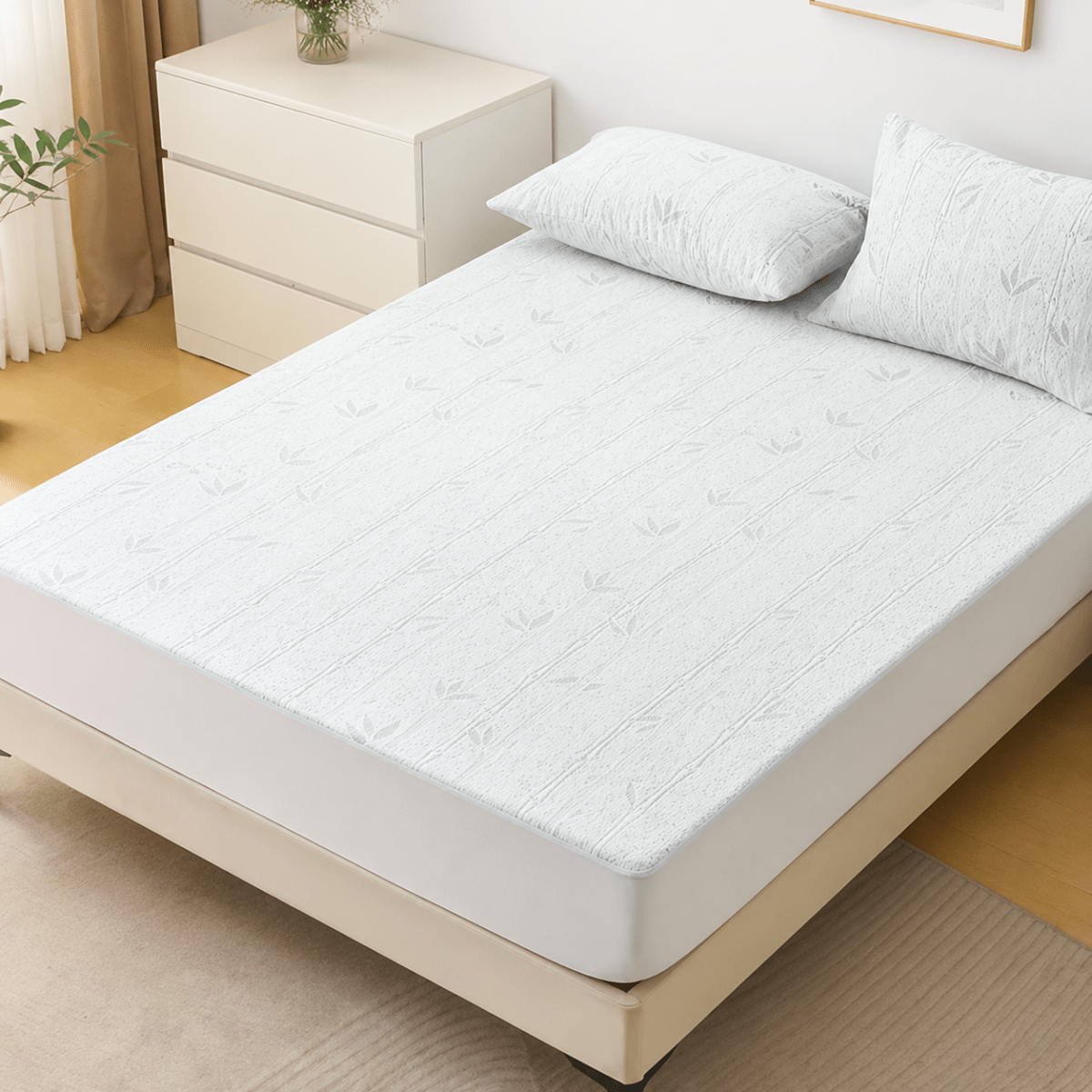 Atmungsaktives Spannbettlaken 180x200 aus Bambusfaser - Kühlend und Allergikerfreundlich 7