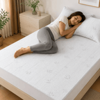 Cooling fitted sheet for fresh and comfortable sleep