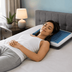 Ergonomic gel cooling pillow for restful sleep comfort