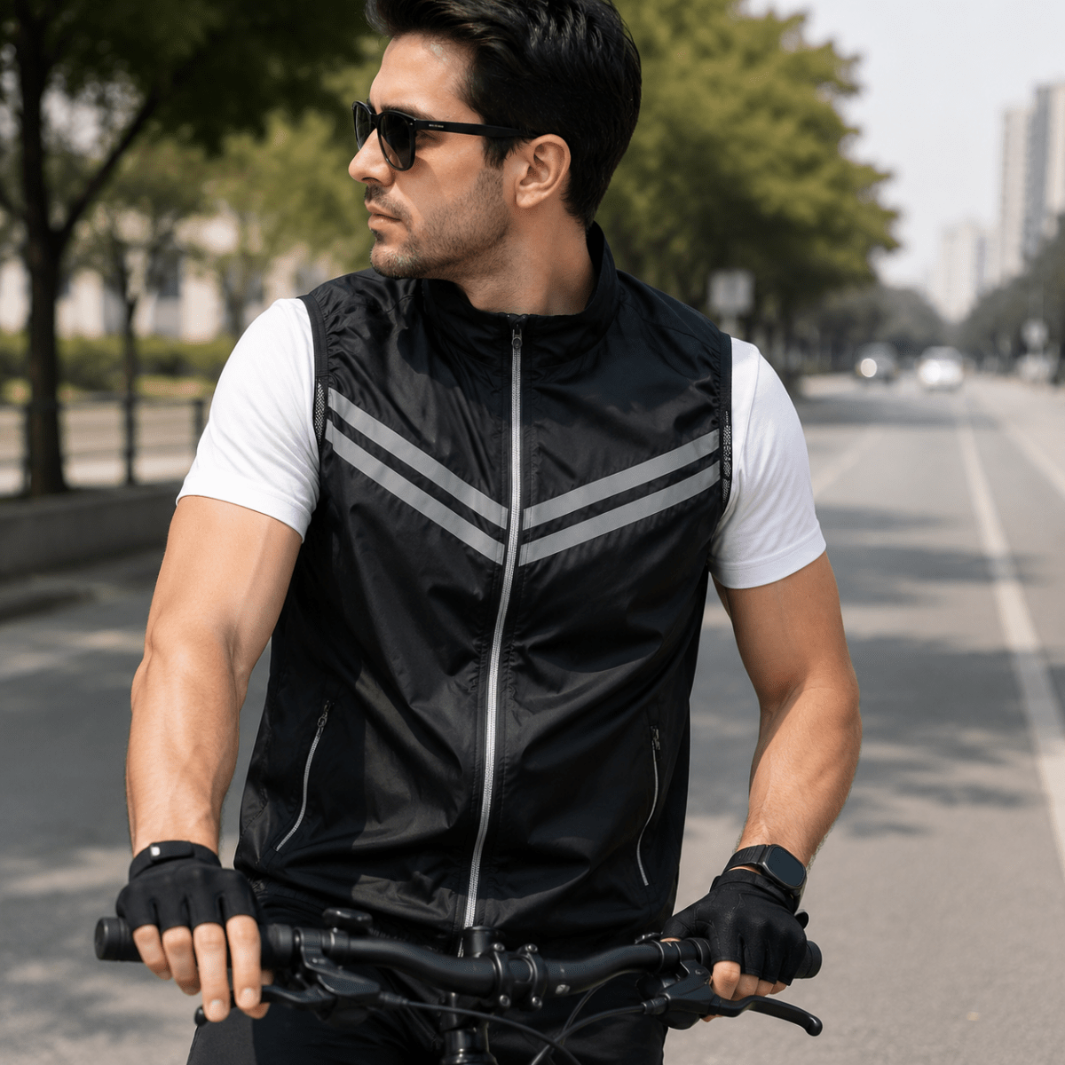 Cooling vest with fan for pleasant summer comfort