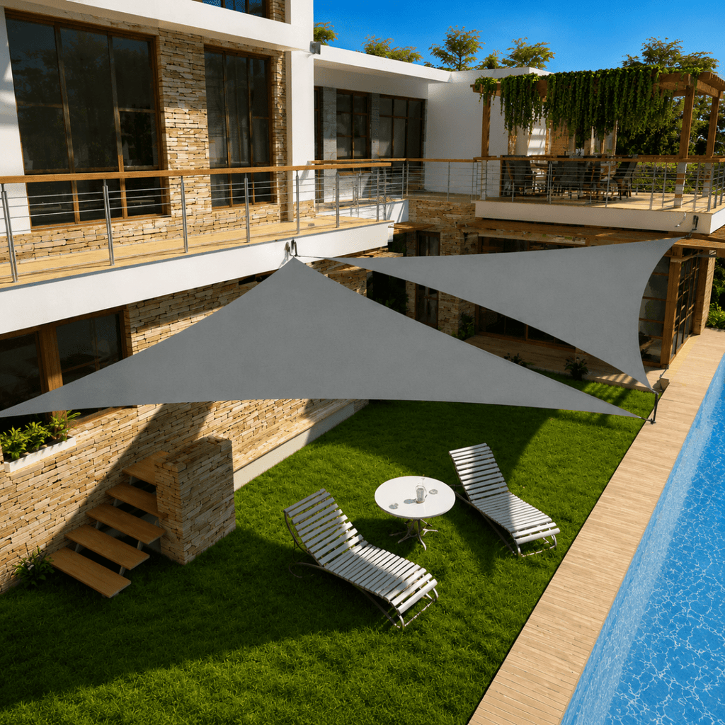 UV-protective sunshade sail for terrace, yard & garden
