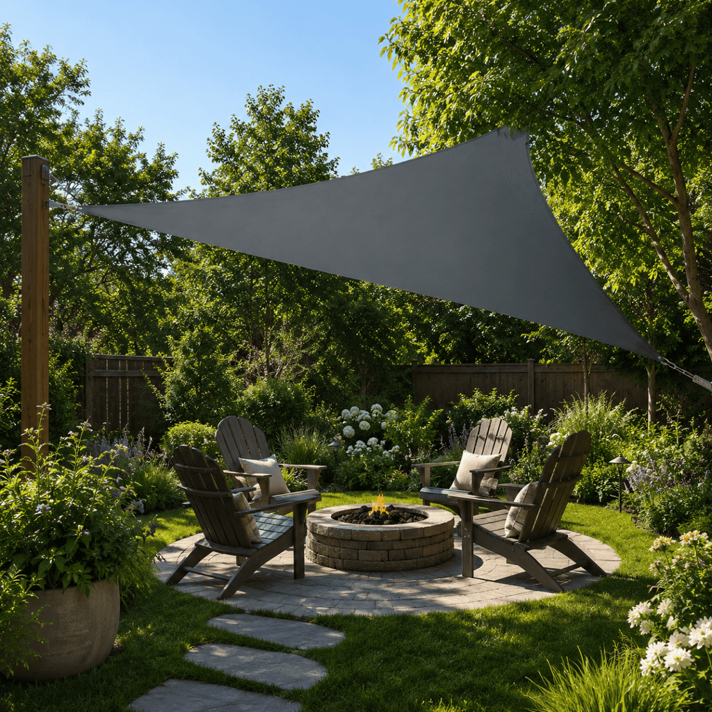 UV-protective sunshade sail for terrace, yard & garden