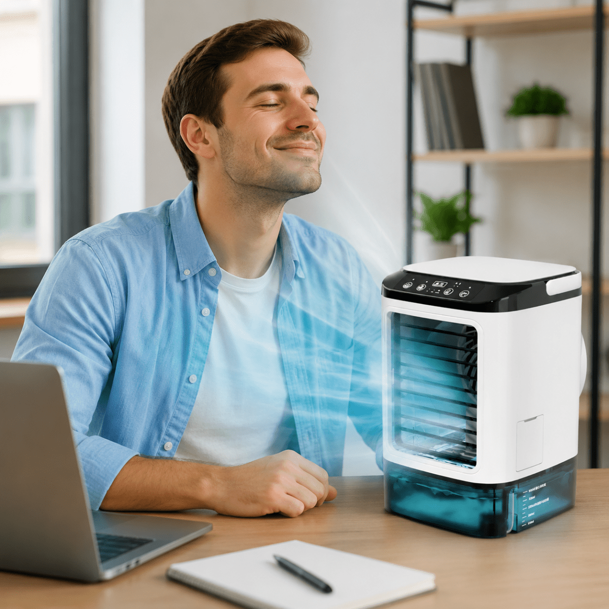 Portable air cooler for refreshing comfort on hot days
