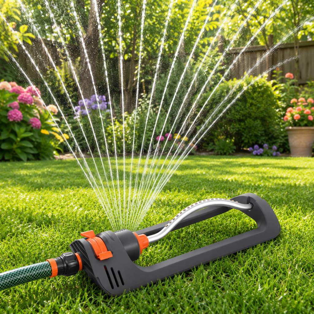 Garden sprinkler with 4 spray modes for optimal plant care
