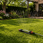 Garden sprinkler with 4 spray modes for optimal plant care