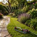 Garden sprinkler with 4 spray modes for optimal plant care