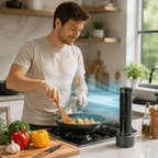 Compact kitchen fan for pleasant freshness on hot days