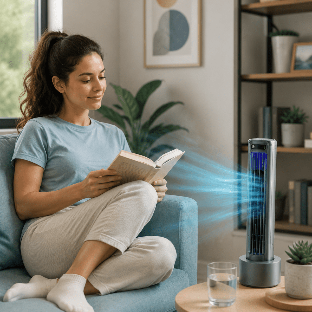 Compact kitchen fan for pleasant freshness on hot days