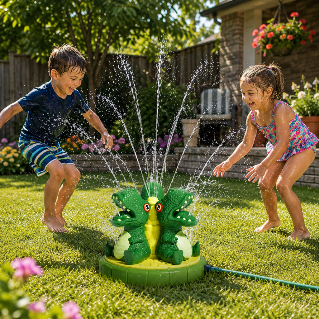 Interactive Dinosaur Water Sprinkler for Fun Summer Play