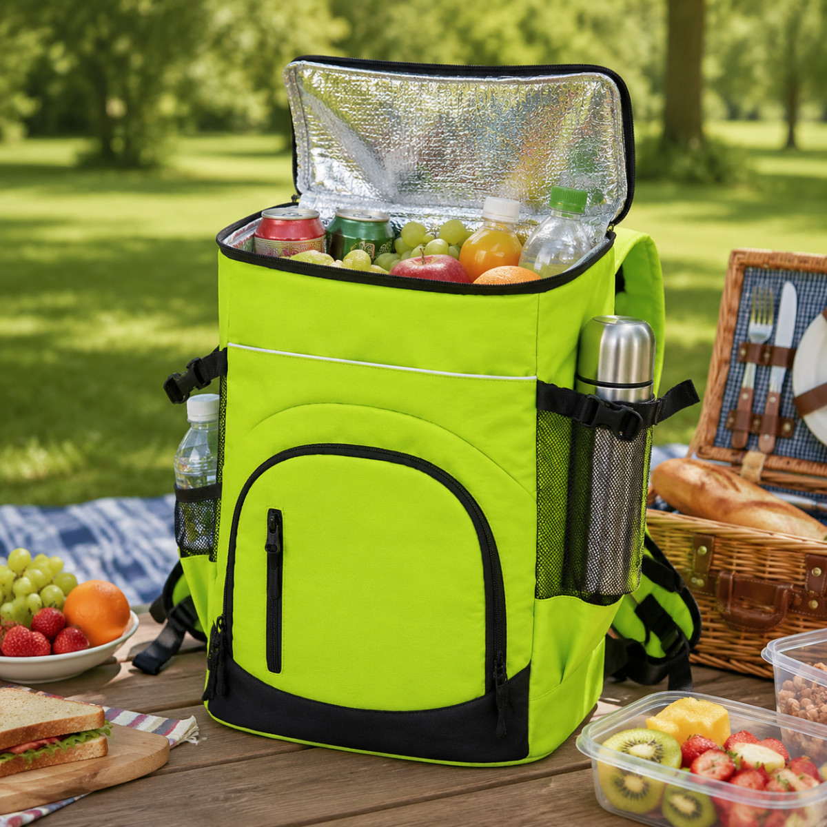Insulated Cooler Backpack for Fresh Drinks and Snacks On the Go