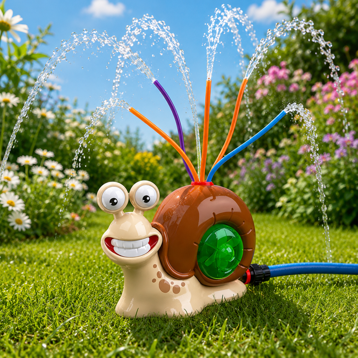 Colorful Snail Water Sprinkler for Joyful Garden Fun