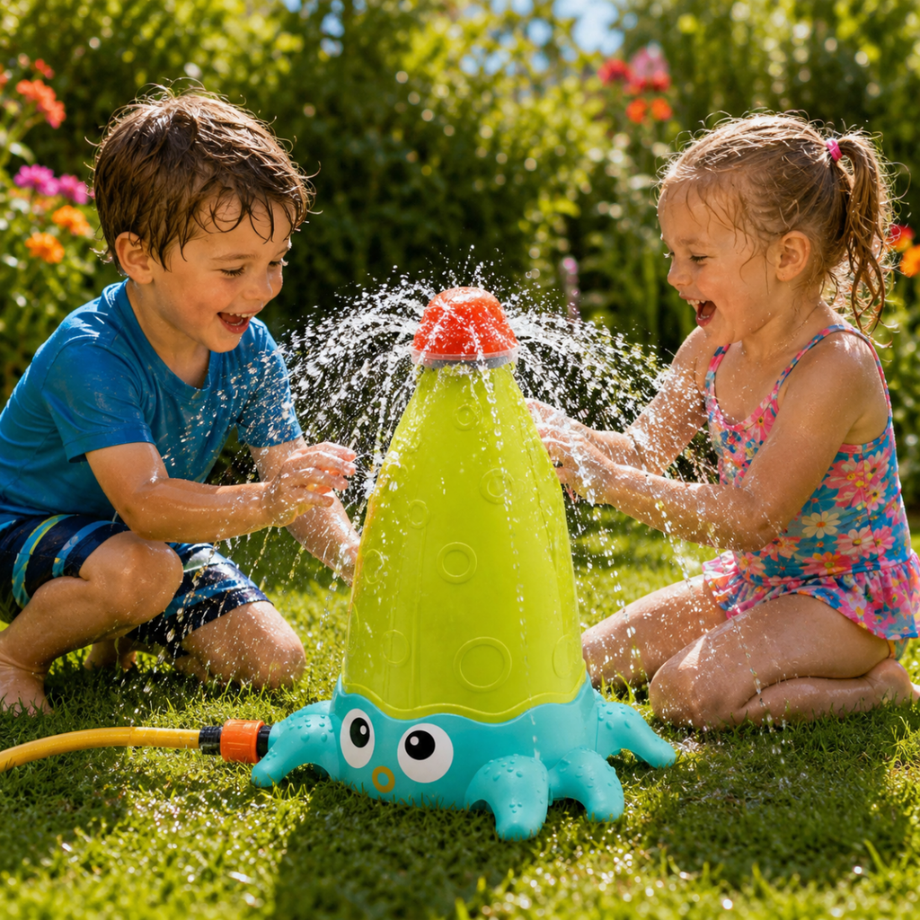 Rotating Octopus Water Toy for Fun Garden Play