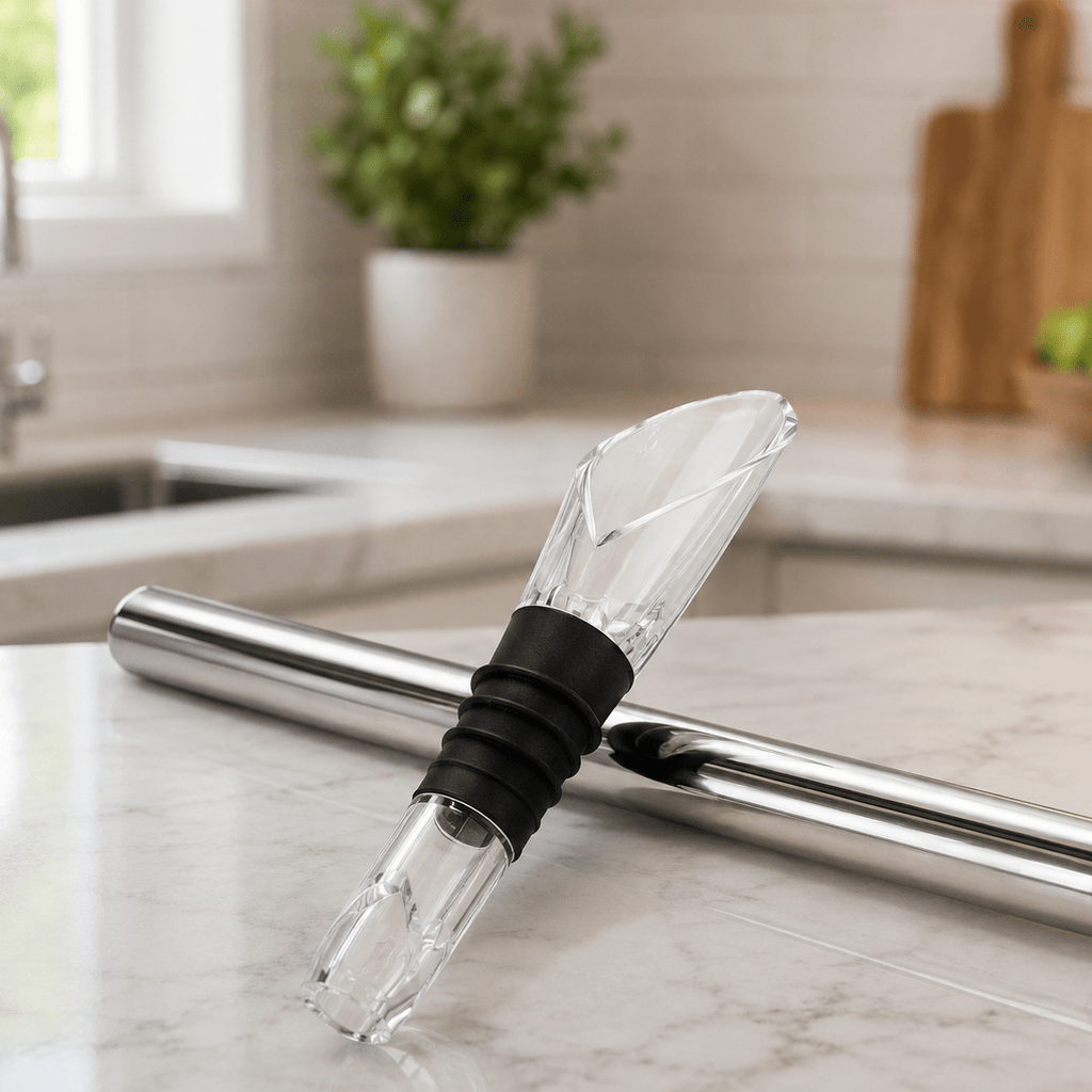 Stainless Steel Cooling Rod with Aeration for Perfect Wine Enjoyment