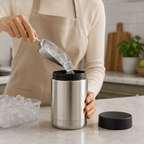 Stainless steel can holder for perfect drink cooling on the go