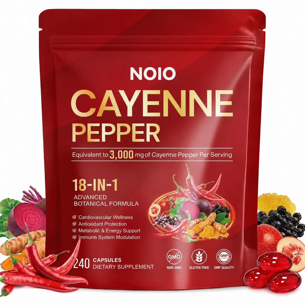 Gouttes liquides de piment de Cayenne pour une circulation saine et le bien-être quotidien