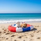 Boot-shaped pet bed with cooling comfort and non-slip bottom