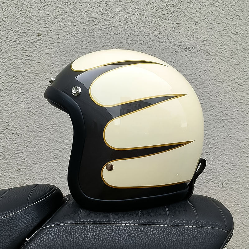 Casco de motocicleta retro AeroGuard certificado DOT y ECE