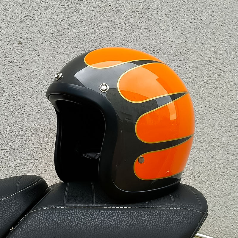 Casco de motocicleta retro AeroGuard certificado DOT y ECE