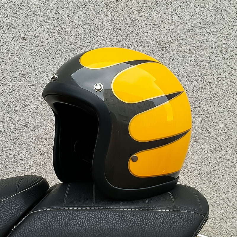 Casco de motocicleta retro AeroGuard certificado DOT y ECE