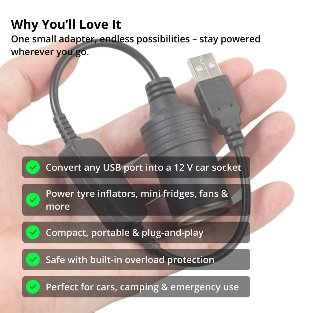VoltMate USB から 12V 車用ソケット変換器 携帯機器用