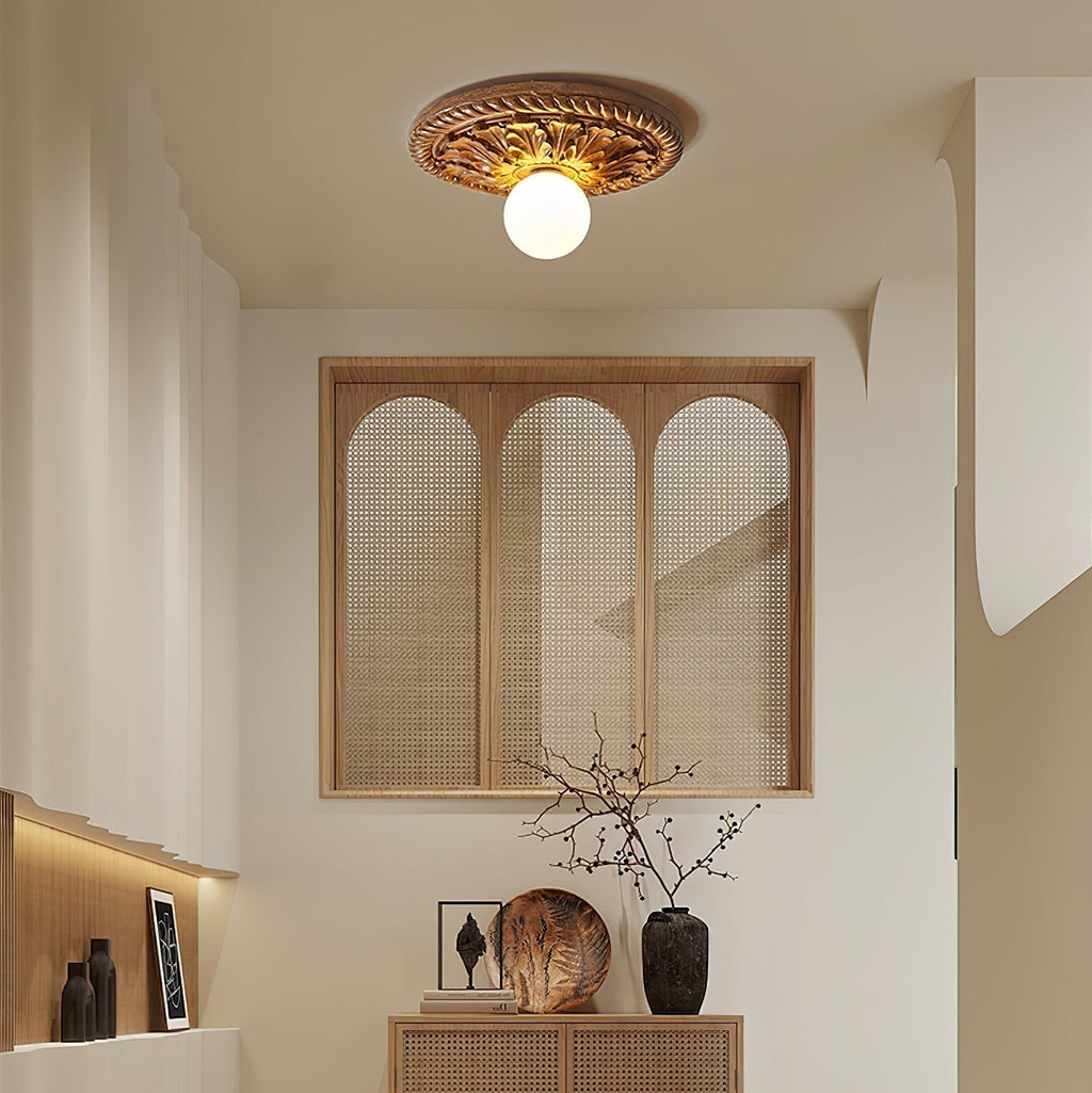 Aurelia Vintage Bondegård Loftlampe med Opal Globe