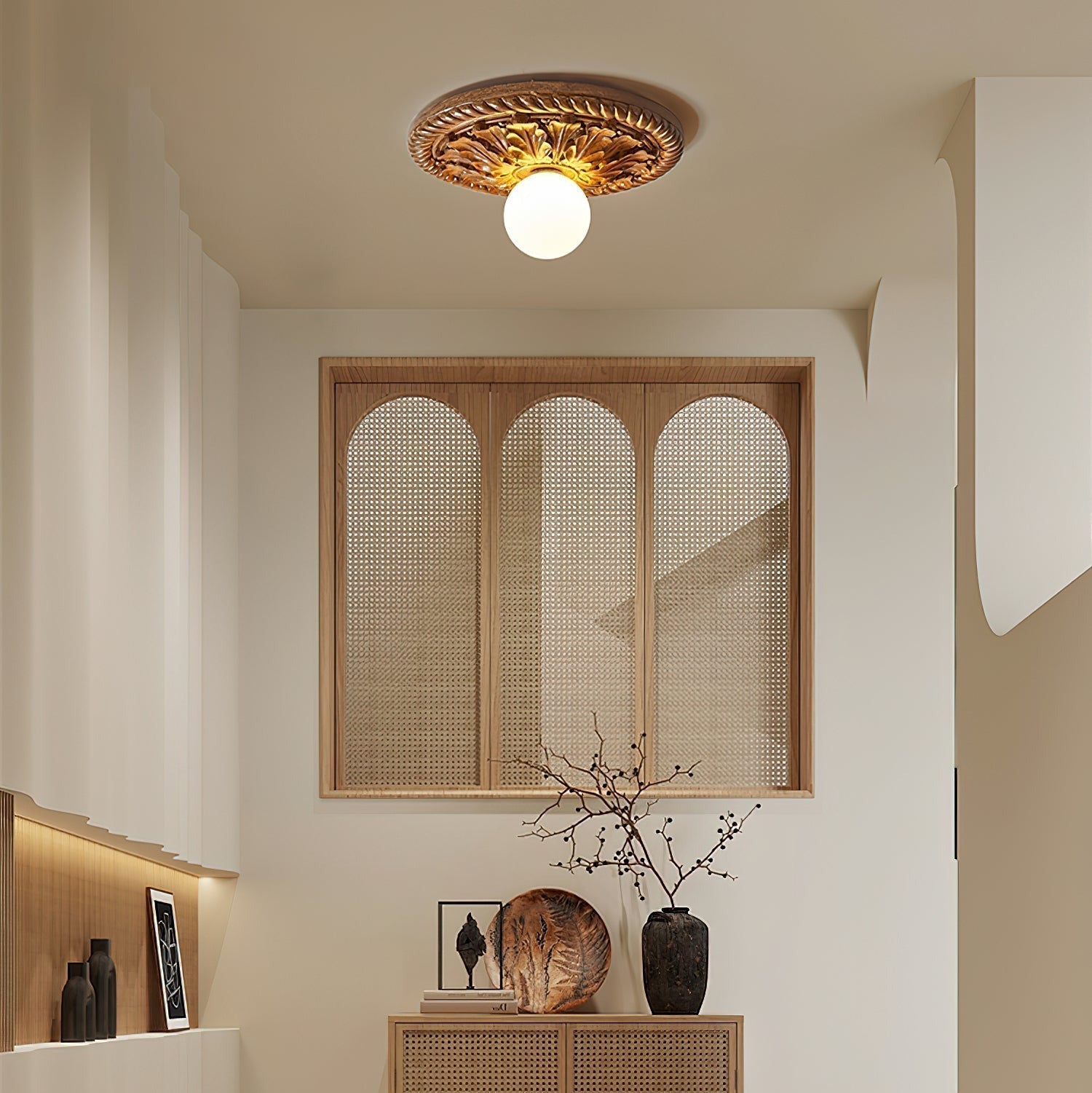 Aurelia Vintage Bondegård Loftlampe med Opal Globe