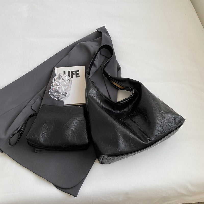 Duo de sacs vintage ArdentLux en cuir vegan vieilli