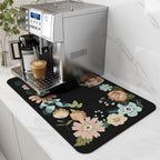 Super Absorbent Coffee Bar Mat With Stain Free Quick Drying And Easy Cleaning