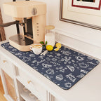 Super Absorbent Coffee Bar Mat With Stain Free Quick Drying And Easy Cleaning