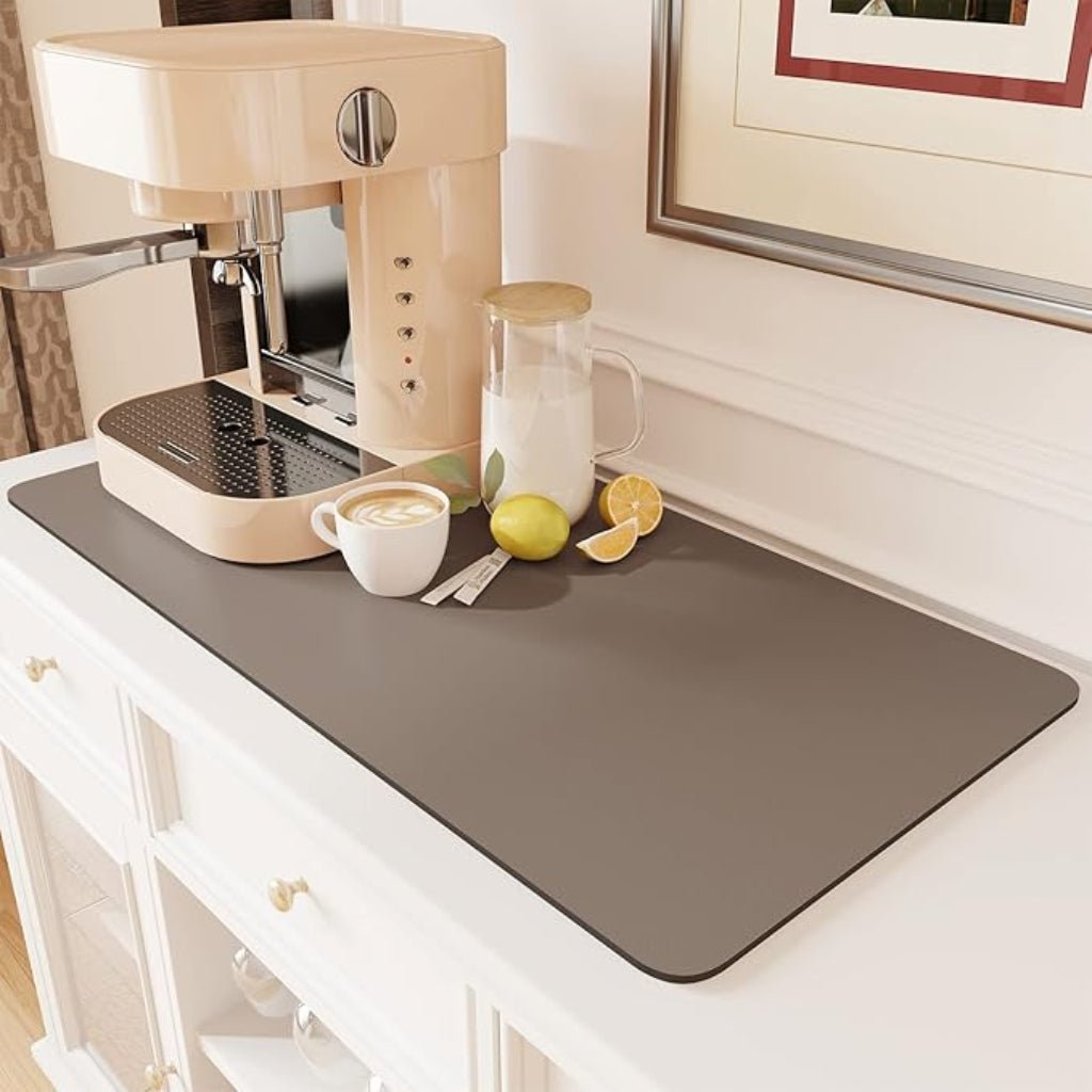 Super Absorbent Coffee Bar Mat With Stain Free Quick Drying And Easy Cleaning