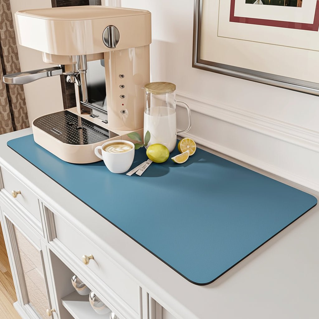Super Absorbent Coffee Bar Mat With Stain Free Quick Drying And Easy Cleaning