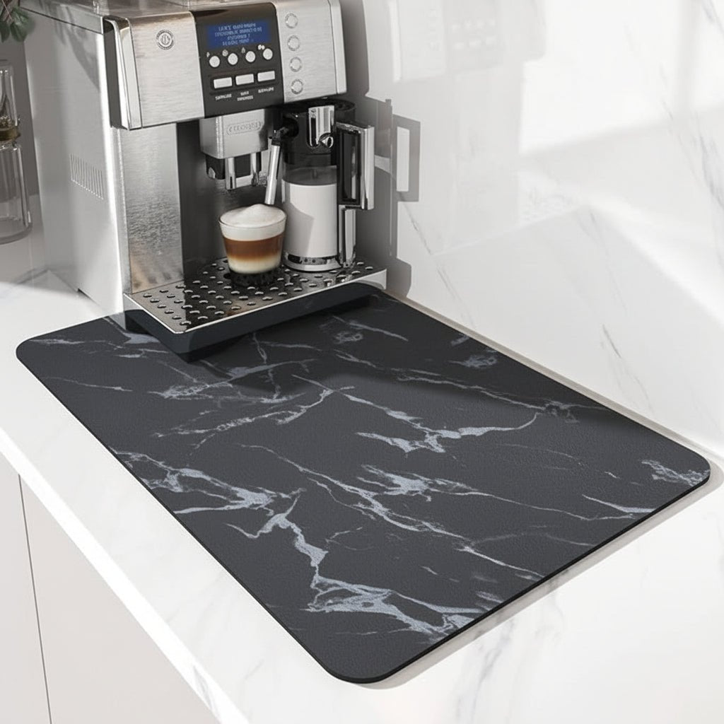 Super Absorbent Coffee Bar Mat With Stain Free Quick Drying And Easy Cleaning