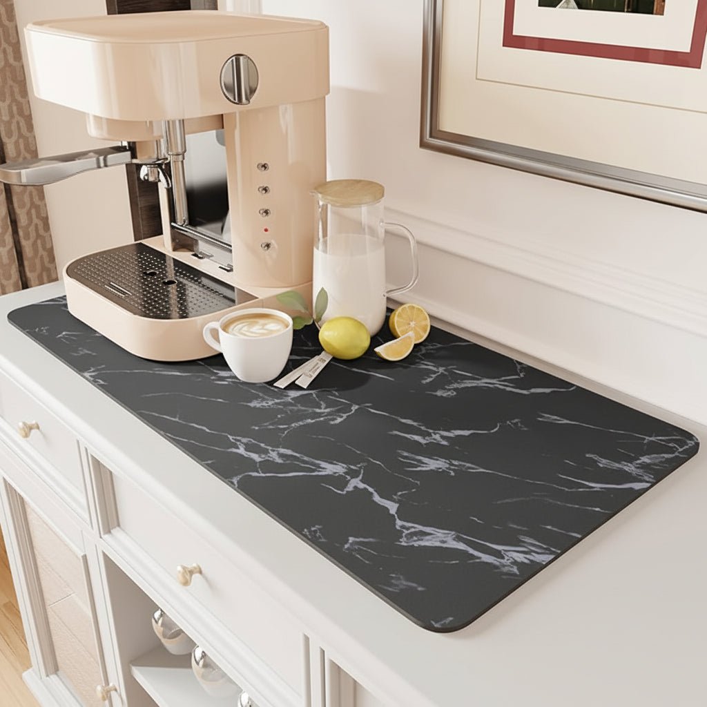 Super Absorbent Coffee Bar Mat With Stain Free Quick Drying And Easy Cleaning