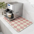 Super Absorbent Coffee Bar Mat With Stain Free Quick Drying And Easy Cleaning