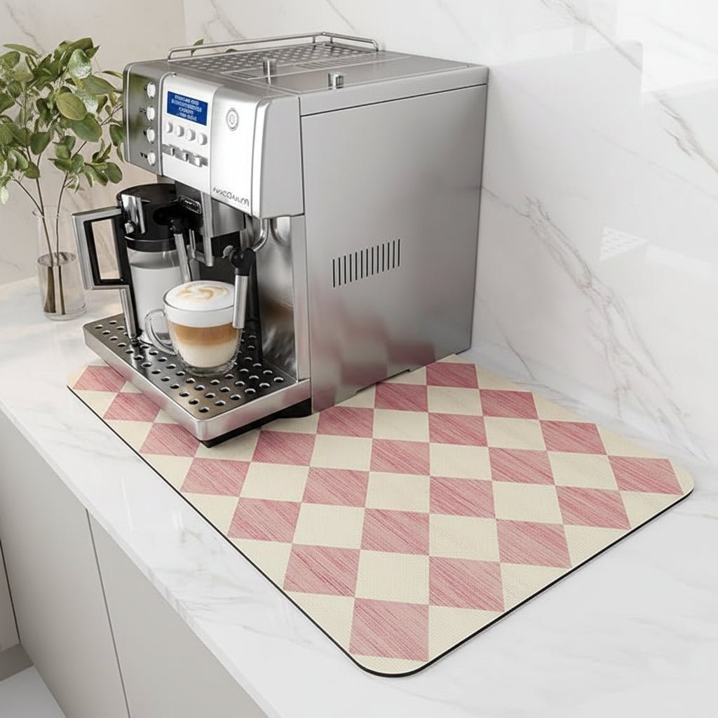 Super Absorbent Coffee Bar Mat With Stain Free Quick Drying And Easy Cleaning