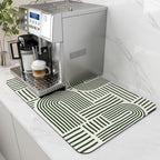 Super Absorbent Coffee Bar Mat With Stain Free Quick Drying And Easy Cleaning