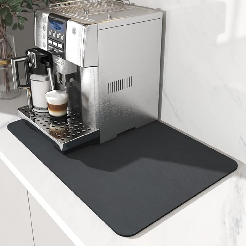 Super Absorbent Coffee Bar Mat With Stain Free Quick Drying And Easy Cleaning