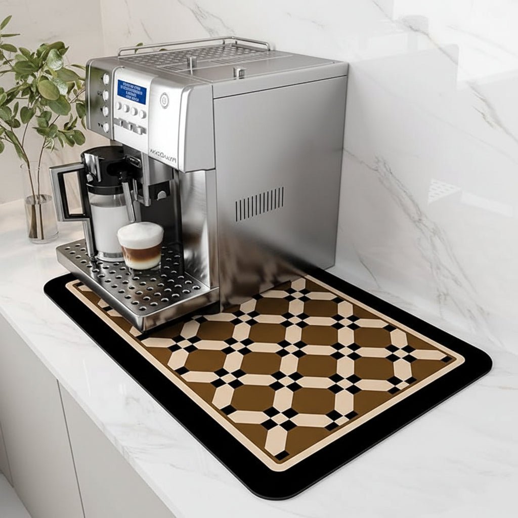 Super Absorbent Coffee Bar Mat With Stain Free Quick Drying And Easy Cleaning