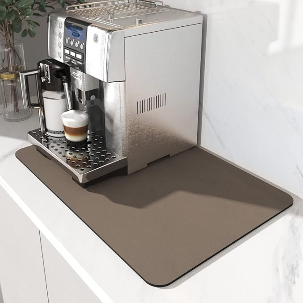 Super Absorbent Coffee Bar Mat With Stain Free Quick Drying And Easy Cleaning