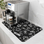 Super Absorbent Coffee Bar Mat With Stain Free Quick Drying And Easy Cleaning