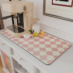 Super Absorbent Coffee Bar Mat With Stain Free Quick Drying And Easy Cleaning