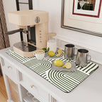 Super Absorbent Coffee Bar Mat With Stain Free Quick Drying And Easy Cleaning