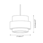 Aurelian travertin függeszték diófa szalaggal