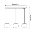 Aurelian travertin függeszték diófa szalaggal
