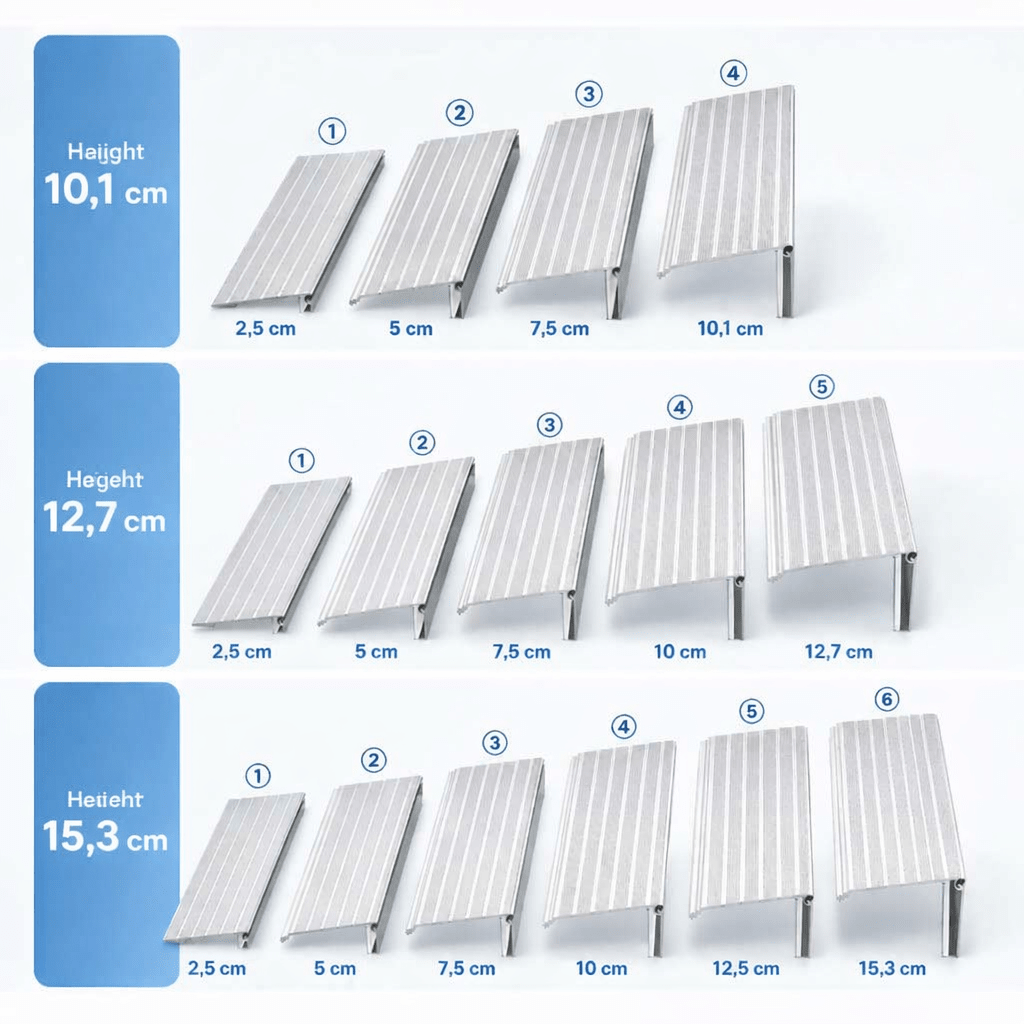 Lightweight Aluminum Threshold Ramp for Safe Barrier-Free Access