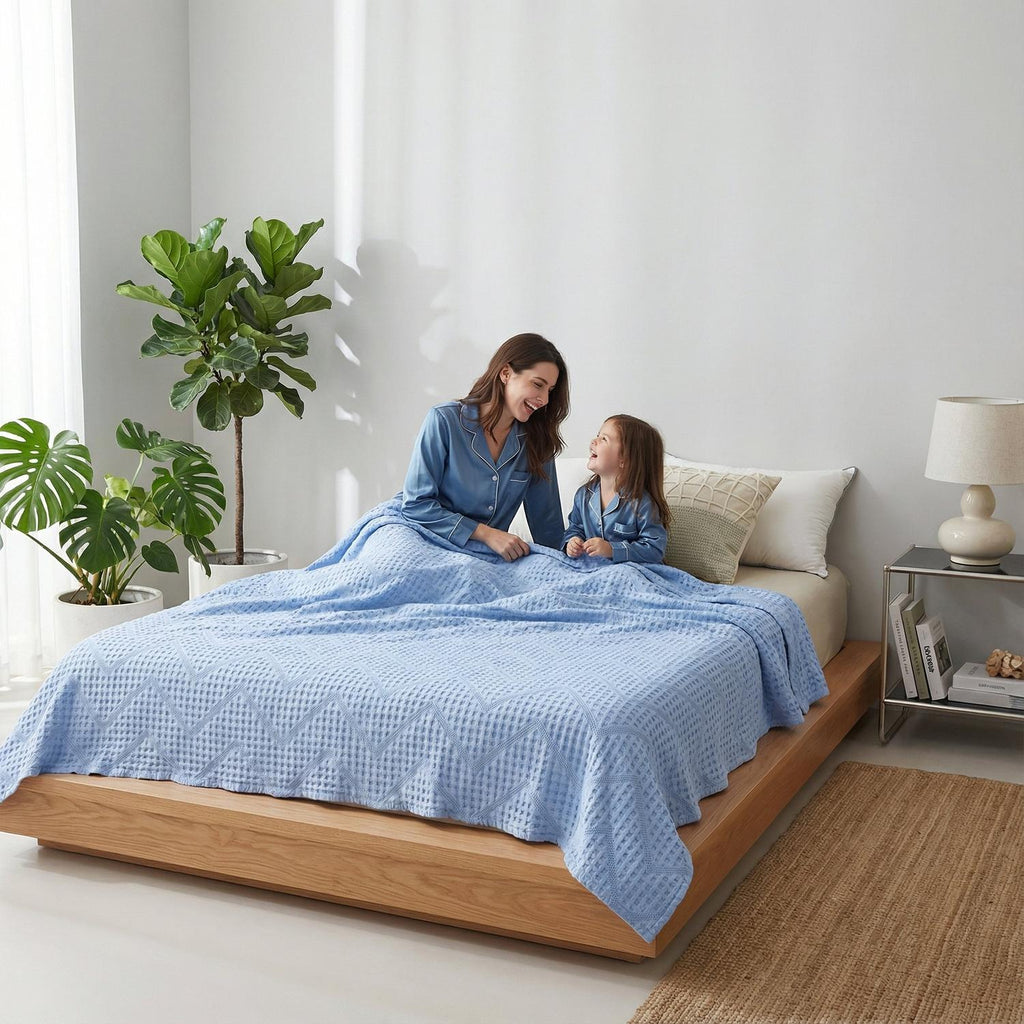 やわらかい綿のジャカード織りタオル掛け布団 快適な寝具飾り用