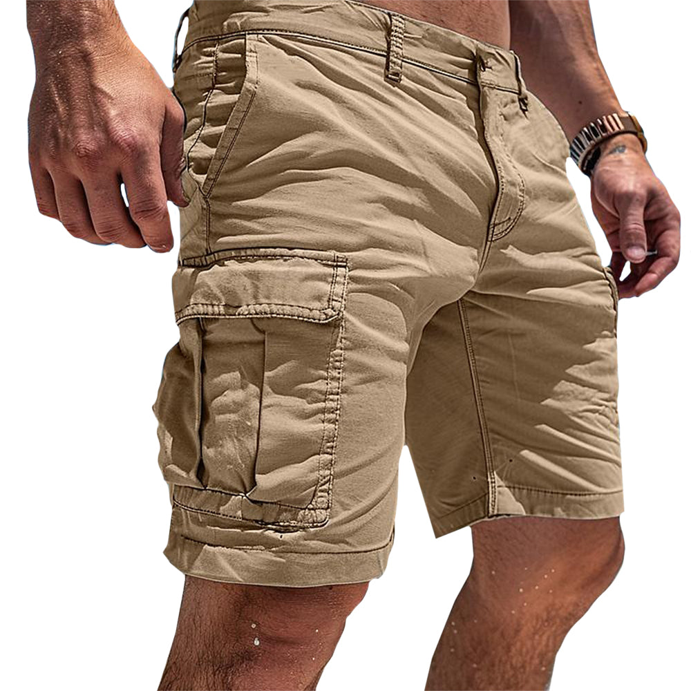Leichte Baumwoll-Cargoshorts mit Taschen für Herren – ganztägiger Komfort